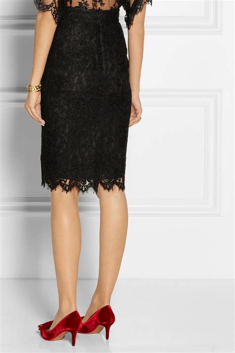 dolce and gabbana lace skirt